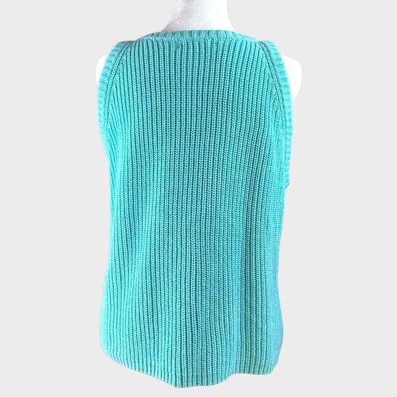 525 America Sleeveless Sweater - beautiful teal color - Size Medium - Picture 4 of 6